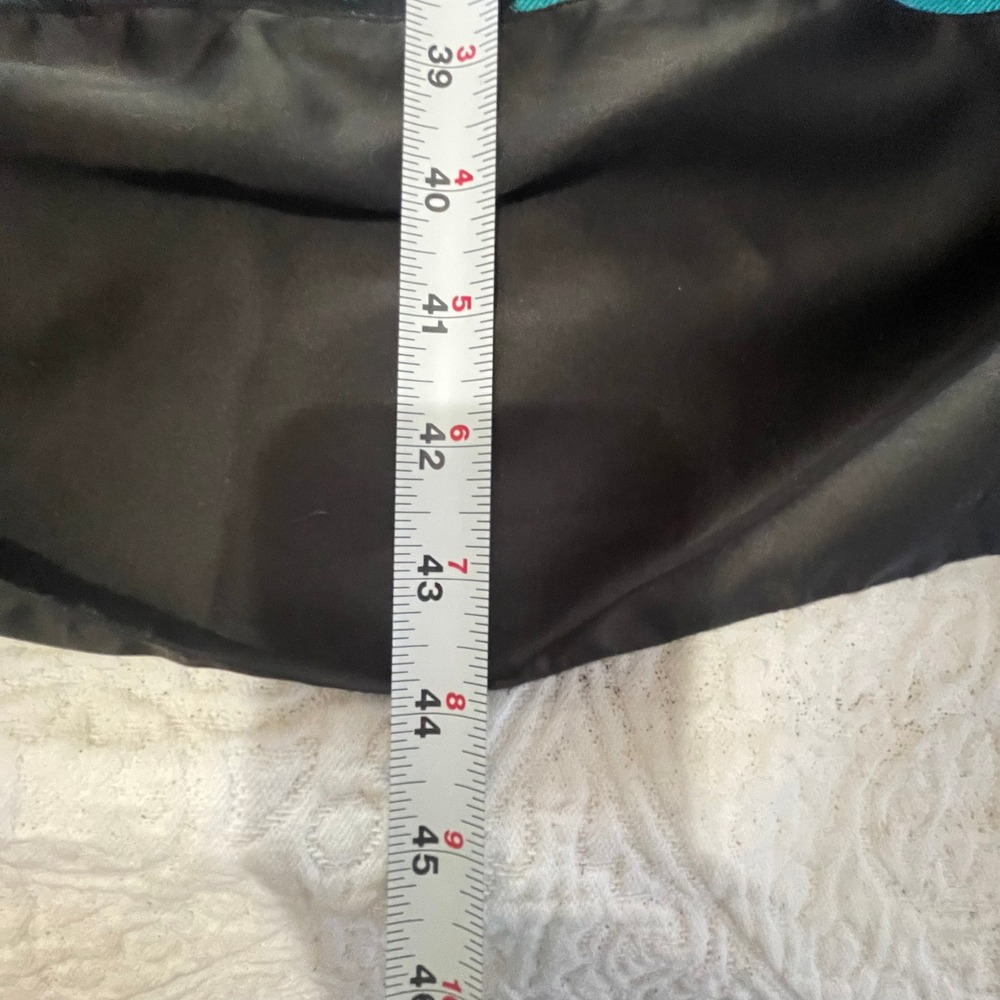 Abbey Glass Blue Teal Floral Print High Low Midi Skirt Size L - Picture 8 of 9